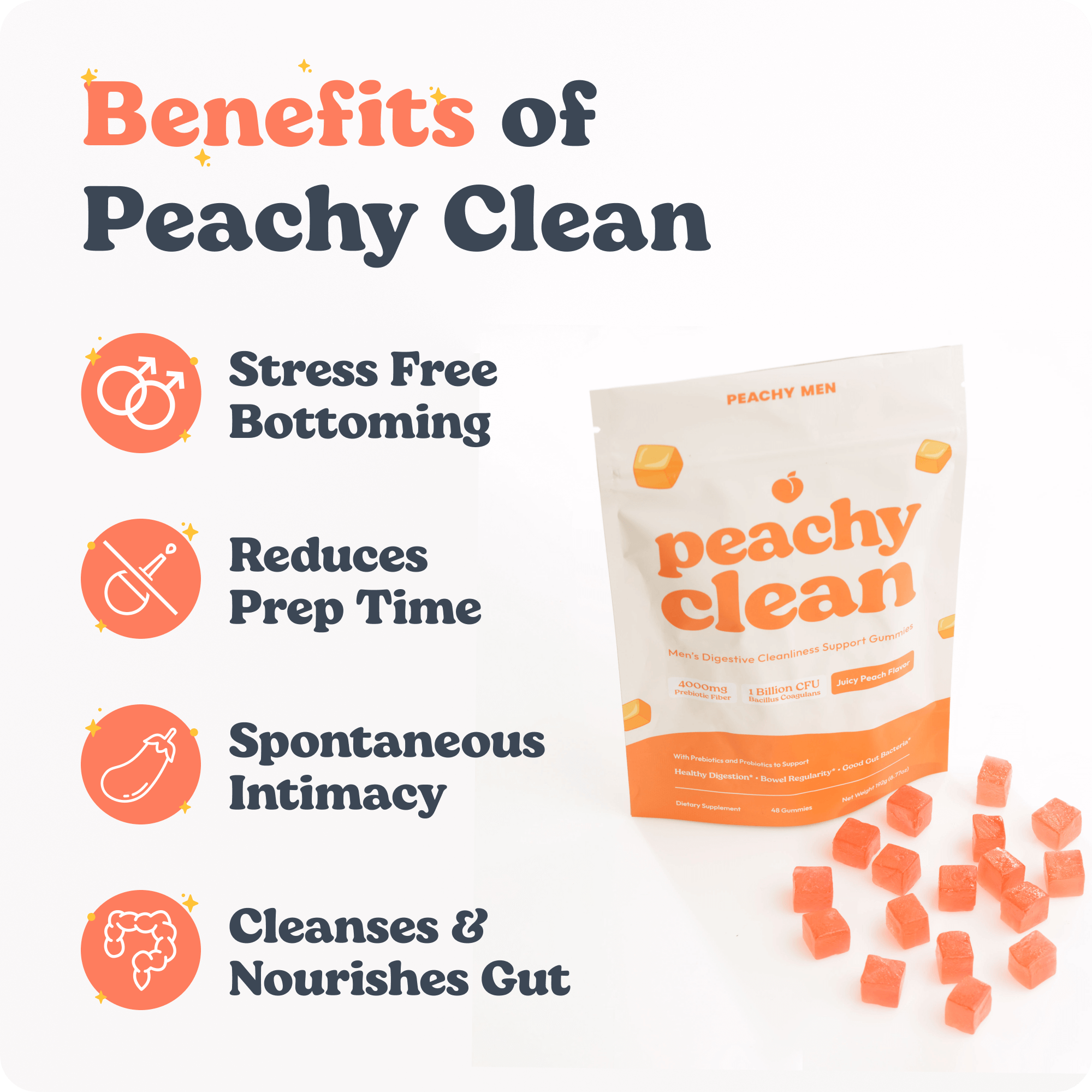 Peachy Clean Fiber Gummies
