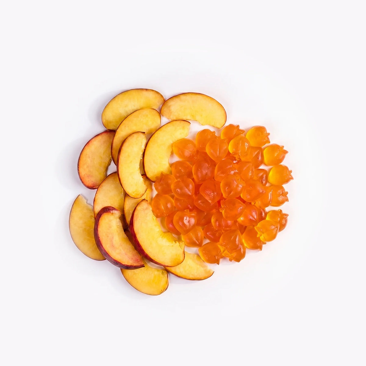 Peach slices and Peachy Clean gummies